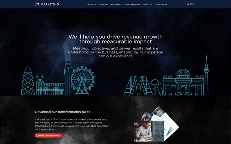 JTF Marketing Homepage Sample