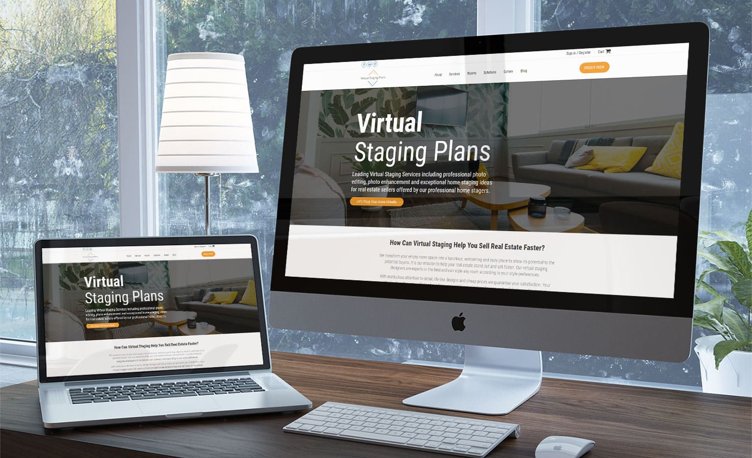 Virtual Staging Plans computer and laptop sample