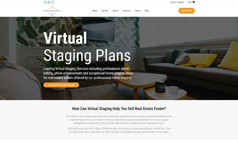 Virtual Staging Plans homepage sample