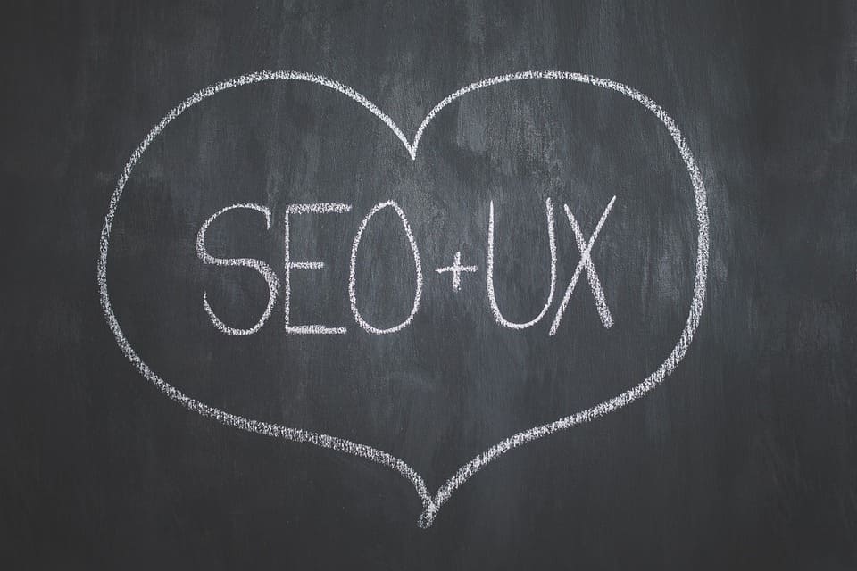 seo and ux in a heart